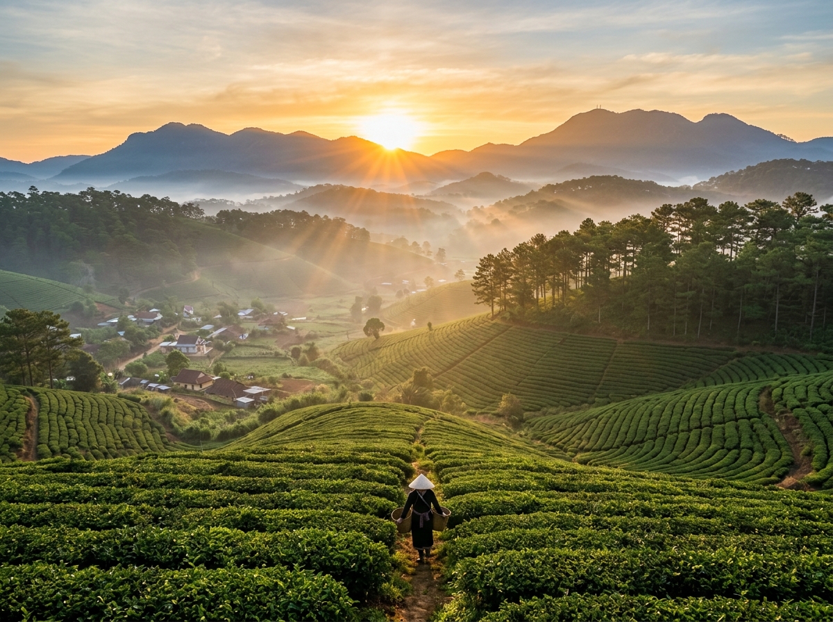 Đồi chè Cầu Đất Đà Lạt